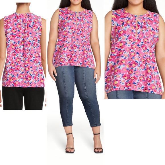 Floral Ruffle Trim Top - Picture 6 of 6